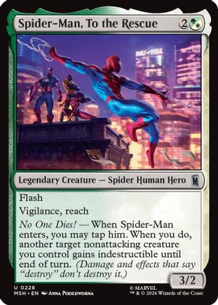 Spider-Man, To the Rescue (MSH-228) [Marvel Super Heroes] Foil