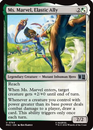 Ms. Marvel, Elastic Ally (MSC-744) [Commander: Marvel Super Heroes] Foil