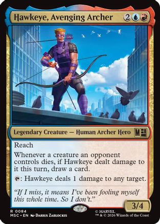 Hawkeye, Avenging Archer (MSC-084) [Commander: Marvel Super Heroes]