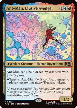 Ant-Man, Elusive Avenger (Surge Foil) (MSC-073) [Commander: Marvel Super Heroes] Foil