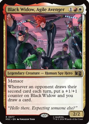 Black Widow, Agile Avenger (Surge Foil) (MSC-077) [Commander: Marvel Super Heroes] Foil