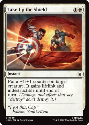 Take Up the Shield (MSH-039) [Marvel Super Heroes] Foil