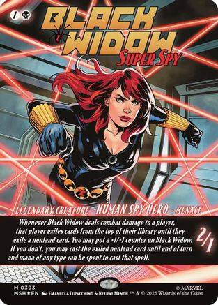 Black Widow, Super Spy (Borderless) (0393) (MSH-393) [Marvel Super Heroes] Foil