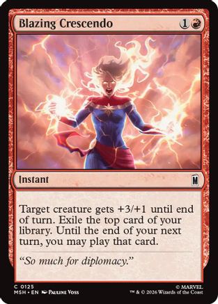 Blazing Crescendo (MSH-125) [Marvel Super Heroes] Foil