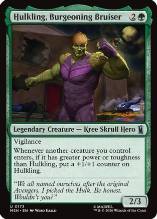 Hulkling, Burgeoning Bruiser (MSH-173) [Marvel Super Heroes] Foil