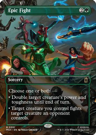 Epic Fight (Borderless) (MSH-351) [Marvel Super Heroes]