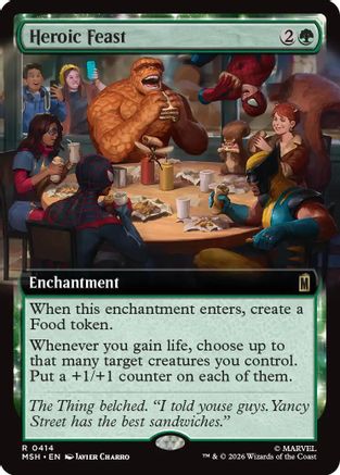 Heroic Feast (Extended Art) (MSH-414) [Marvel Super Heroes] Foil