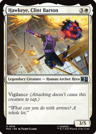 Hawkeye, Clint Barton (0518) (MSC-518) [Commander: Marvel Super Heroes]