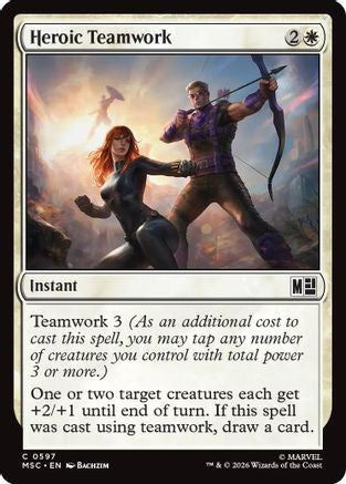 Heroic Teamwork (MSC-597) [Commander: Marvel Super Heroes] Foil