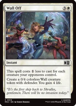 Wall Off (MSC-614) [Commander: Marvel Super Heroes] Foil