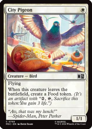City Pigeon (MSC-769) [Commander: Marvel Super Heroes]