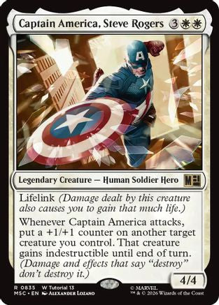 Captain America, Steve Rogers (0835) (MSC-835) [Commander: Marvel Super Heroes]