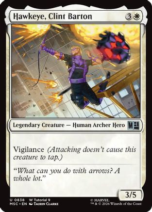 Hawkeye, Clint Barton (0838) (MSC-838) [Commander: Marvel Super Heroes]