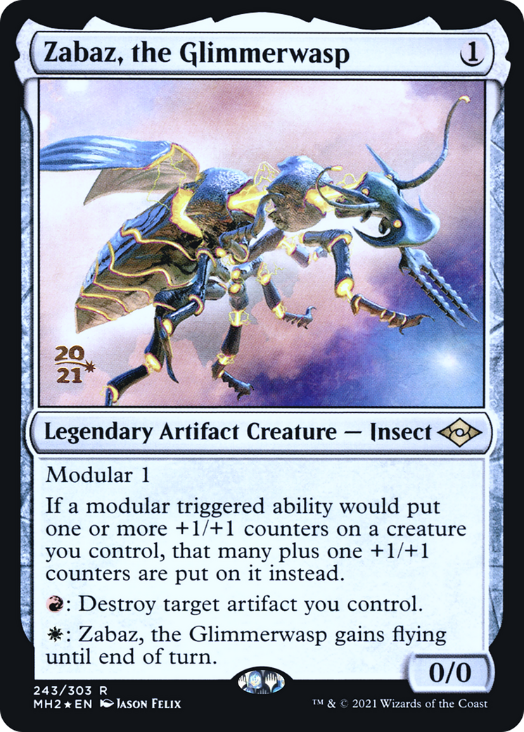 Zabaz, the Glimmerwasp (PRE-243S) [Modern Horizons 2 Promos] Foil