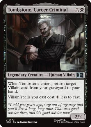 Tombstone, Career Criminal (MSC-577) [Commander: Marvel Super Heroes] Foil