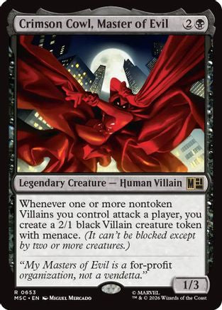 Crimson Cowl, Master of Evil (MSC-653) [Commander: Marvel Super Heroes] Foil
