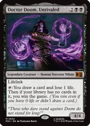 Doctor Doom, Unrivaled (MSC-654) [Commander: Marvel Super Heroes] Foil