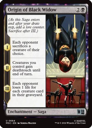 Origin of Black Widow (MSC-664) [Commander: Marvel Super Heroes] Foil