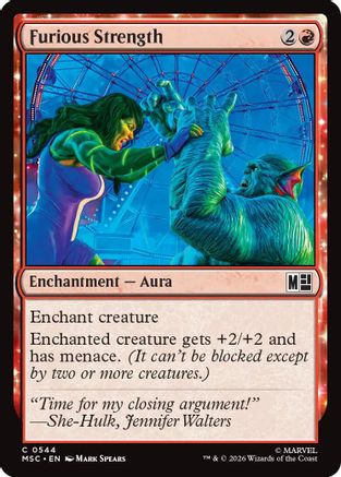 Furious Strength (MSC-544) [Commander: Marvel Super Heroes] Foil