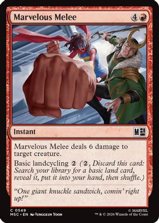 Marvelous Melee (MSC-549) [Commander: Marvel Super Heroes] Foil