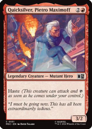 Quicksilver, Pietro Maximoff (MSC-551) [Commander: Marvel Super Heroes] Foil