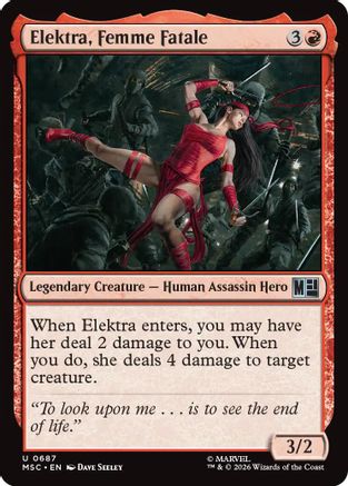Elektra, Femme Fatale (MSC-687) [Commander: Marvel Super Heroes]