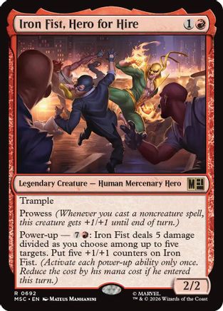 Iron Fist, Hero for Hire (MSC-692) [Commander: Marvel Super Heroes]