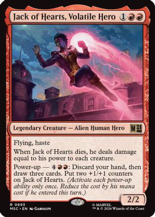 Jack of Hearts, Volatile Hero (MSC-693) [Commander: Marvel Super Heroes] Foil