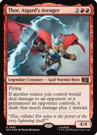 Thor, Asgard's Avenger (Surge Foil) (MSC-883) [Commander: Marvel Super Heroes] Foil