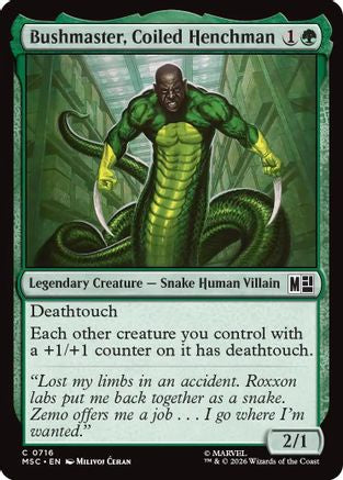 Bushmaster, Coiled Henchman (MSC-716) [Commander: Marvel Super Heroes]