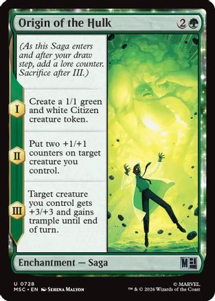 Origin of the Hulk (MSC-728) [Commander: Marvel Super Heroes] Foil