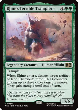 Rhino, Terrible Trampler (MSC-730) [Commander: Marvel Super Heroes]