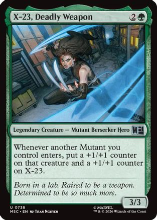 X-23, Deadly Weapon (MSC-738) [Commander: Marvel Super Heroes]