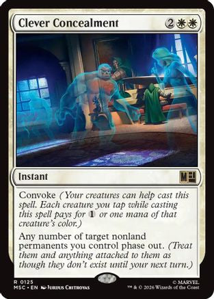 Clever Concealment (Surge Foil) (MSC-125) [Commander: Marvel Super Heroes] Foil