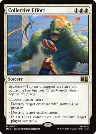 Collective Effort (Surge Foil) (MSC-126) [Commander: Marvel Super Heroes] Foil