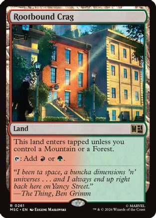 Rootbound Crag (MSC-261) [Commander: Marvel Super Heroes]