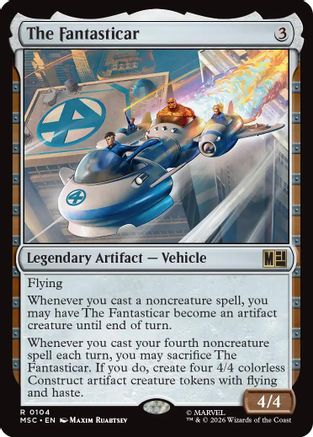 The Fantasticar (Surge Foil) (MSC-104) [Commander: Marvel Super Heroes] Foil