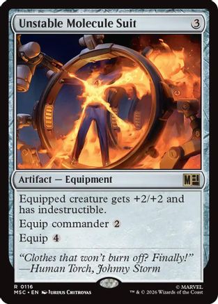 Unstable Molecule Suit (Surge Foil) (MSC-116) [Commander: Marvel Super Heroes] Foil