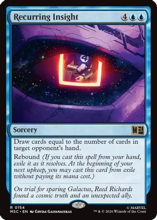 Recurring Insight (Surge Foil) (MSC-154) [Commander: Marvel Super Heroes] Foil