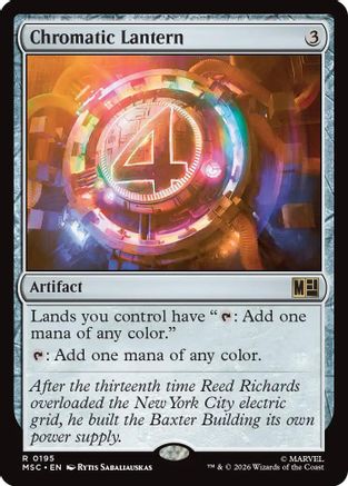 Chromatic Lantern (Surge Foil) (MSC-195) [Commander: Marvel Super Heroes] Foil