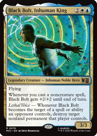 Black Bolt, Inhuman King (Surge Foil) (MSC-076) [Commander: Marvel Super Heroes] Foil