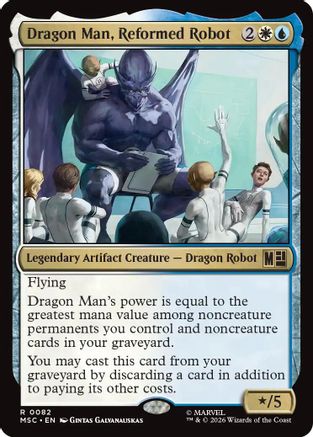 Dragon Man, Reformed Robot (Surge Foil) (MSC-082) [Commander: Marvel Super Heroes] Foil
