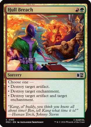 Hull Breach (Surge Foil) (MSC-185) [Commander: Marvel Super Heroes] Foil