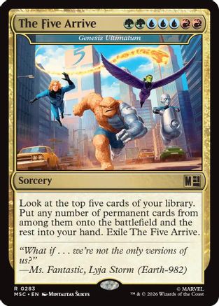 The Five Arrive - Genesis Ultimatum (Surge Foil) (MSC-283) [Commander: Marvel Super Heroes] Foil