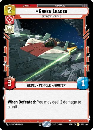 Green Leader - Crynyd's Sacrifice (153/264) [Ashes of the Empire]