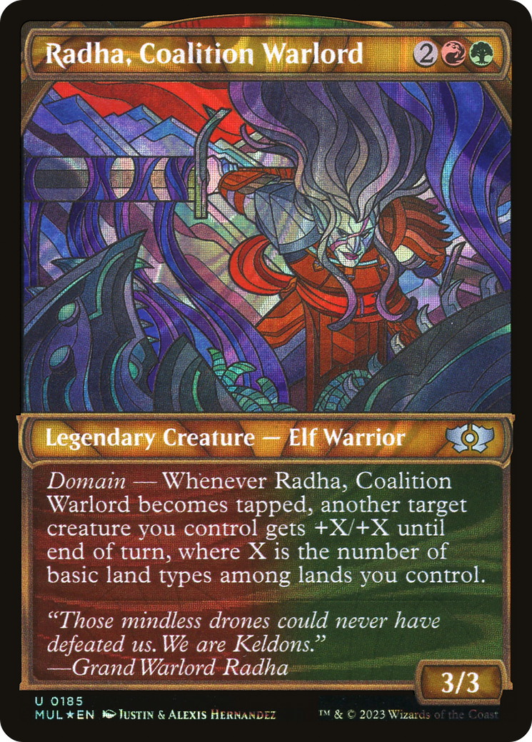 Radha, Coalition Warlord (MUL-185) [Multiverse Legends]: (Showcase) Foil