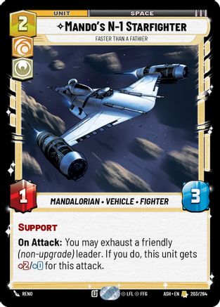 Mando's N-1 Starfighter - Faster than a Fathier (203/264) [Ashes of the Empire]