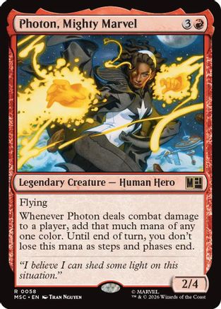 Photon, Mighty Marvel (Surge Foil) (MSC-058) [Commander: Marvel Super Heroes] Foil