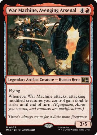 War Machine, Avenging Arsenal (Surge Foil) (MSC-063) [Commander: Marvel Super Heroes] Foil