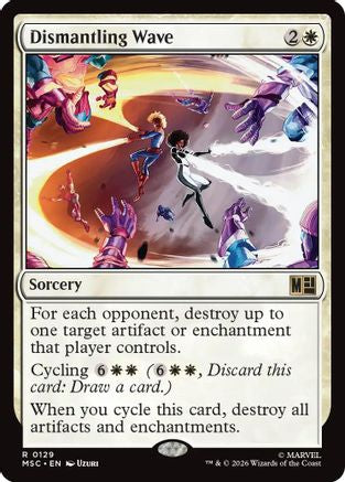 Dismantling Wave (Surge Foil) (MSC-129) [Commander: Marvel Super Heroes] Foil